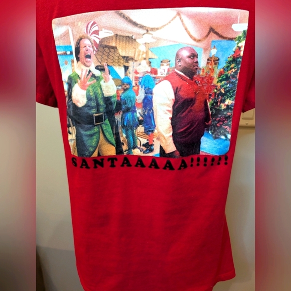 ELF Buddy the ELF Santa Graphic T-Shirt woman's Size XL - Picture 3 of 7